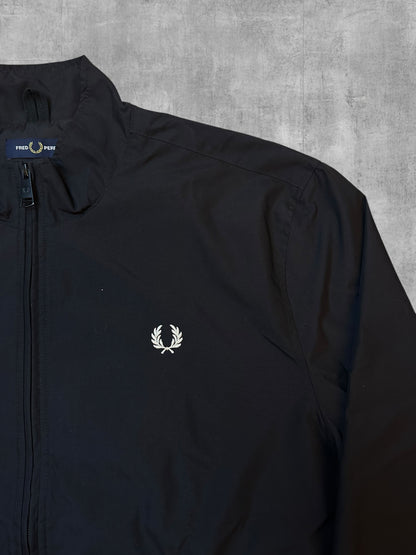 Fred Perry Bomberjacke Regenjacke Schwarz Weiß L