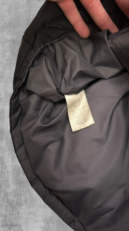 Fred Perry Winterjacke Daunenjacke Pufferjacke Schwarz Frauengröße XL Herren M
