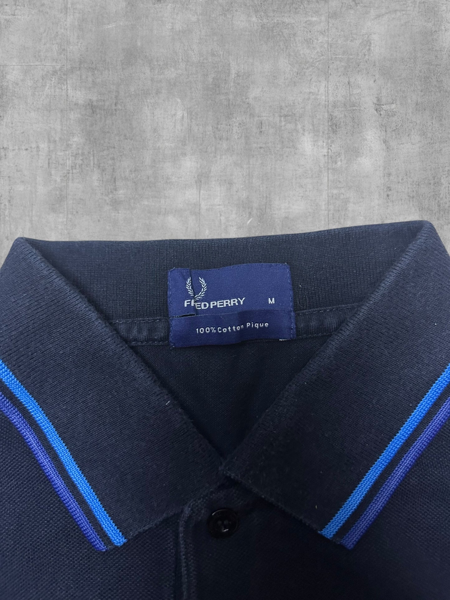 Fred Perry Polo Shirt Schwarz Blau M