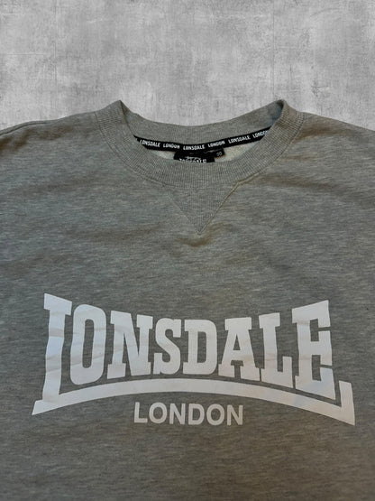 Lonsdale London Sweatshirt Grau Frauengröße L (oversized)
