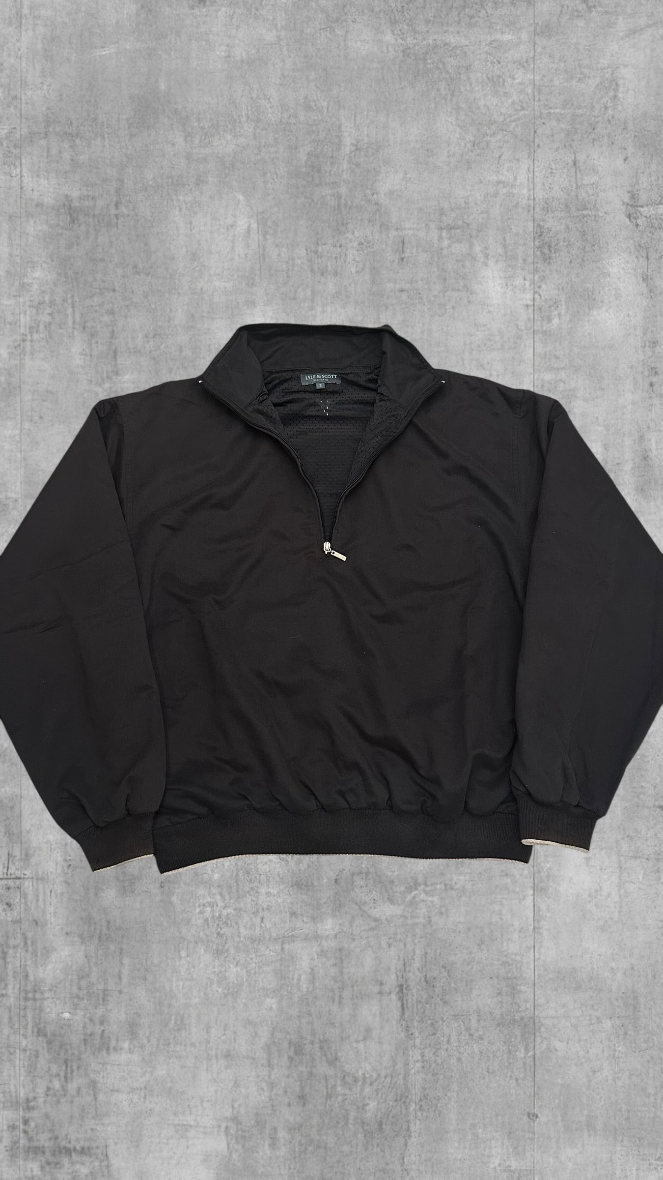 Lyle & Scott Vintage Half Zip Windbreaker Schwarz S-M