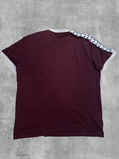 Fred Perry T-shirt Taped Weinrot Weiß L