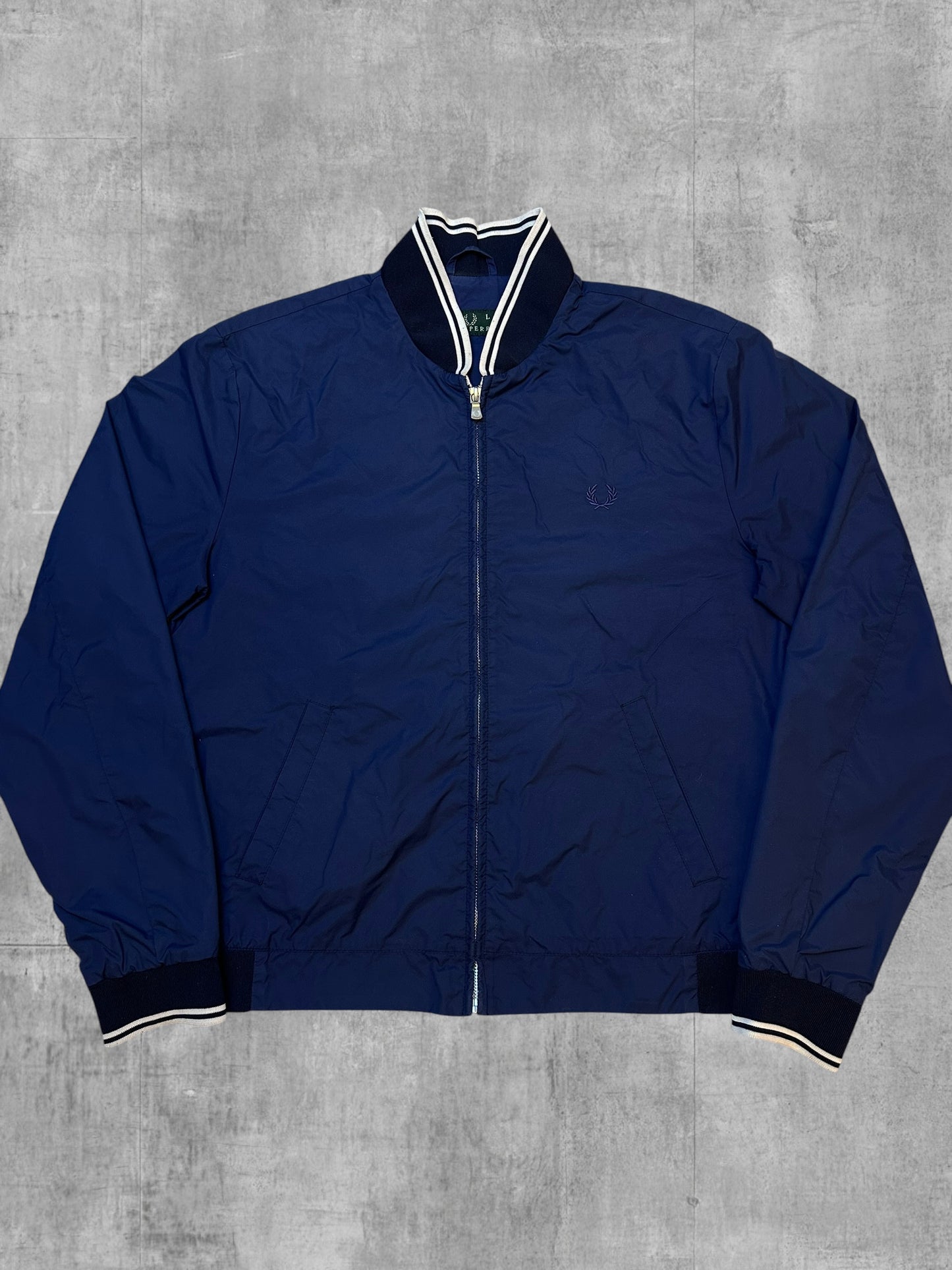 Fred Perry Bomberjacke Windbreaker Navy Blau L