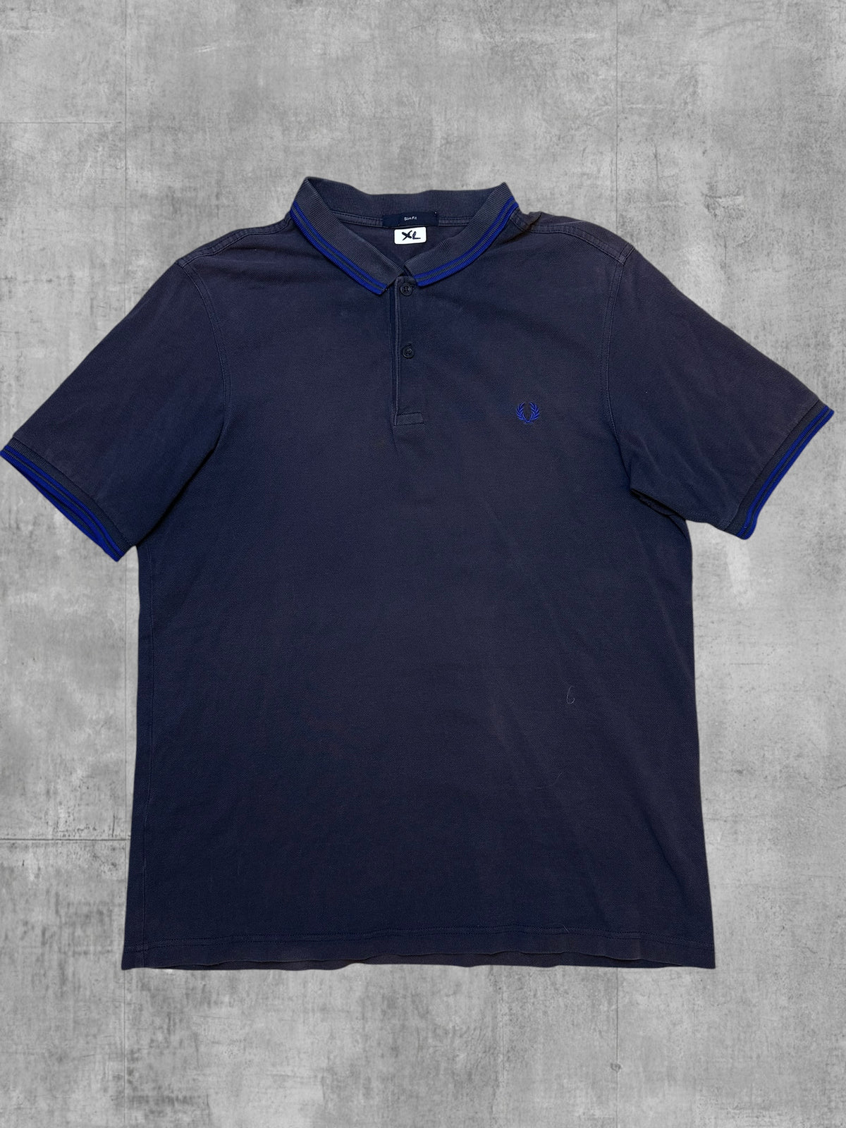 Fred Perry Polo Shirt Schwarzblau XL Slim Fit