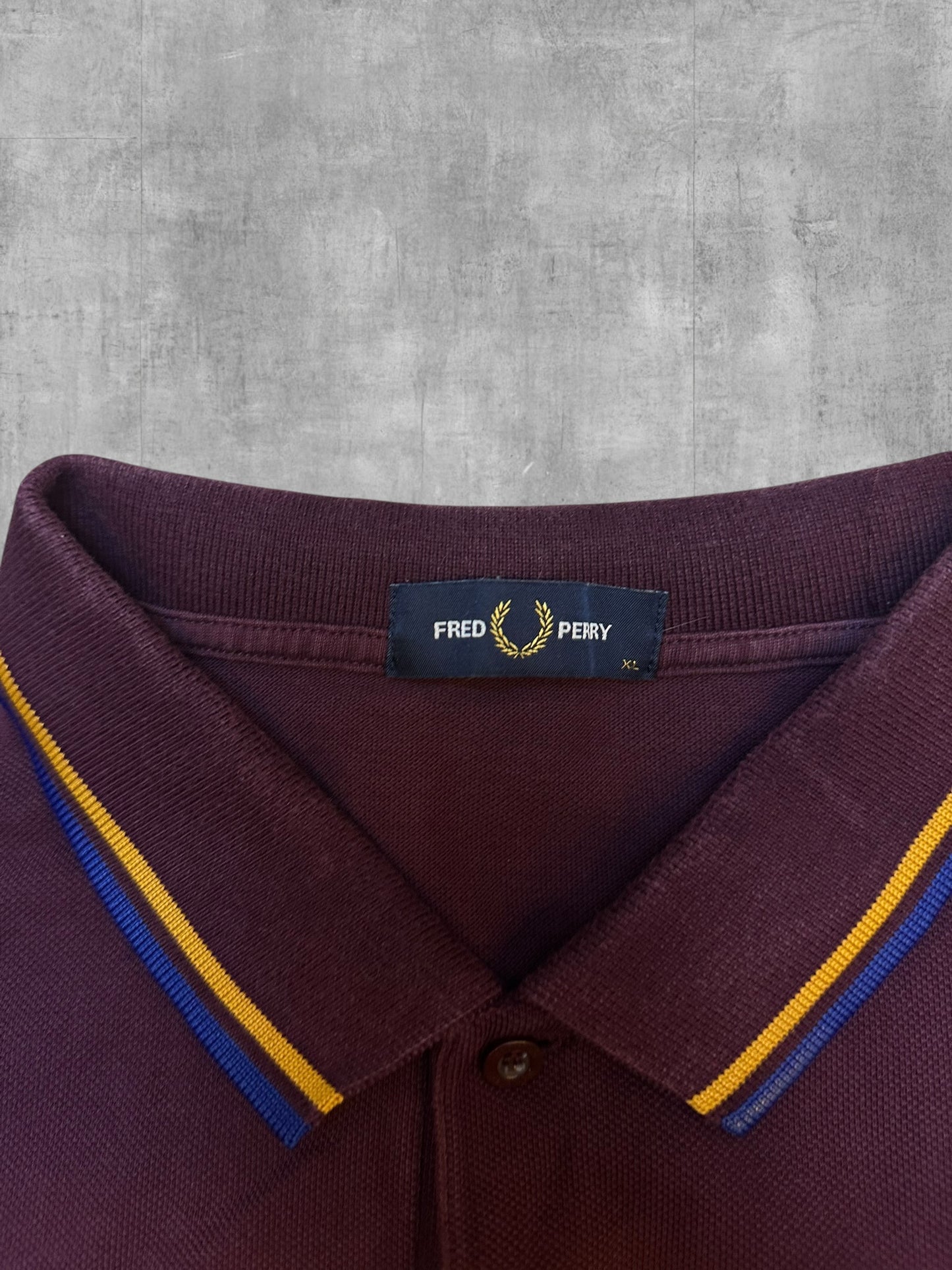 Fred Perry Polo Shirt Weinrot XL