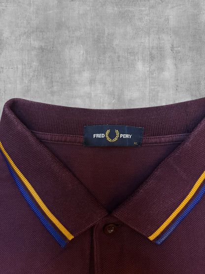 Fred Perry Polo Shirt Weinrot XL