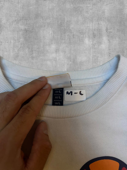 Ellesse Sweatshirt Navy Blau Weiß M - L