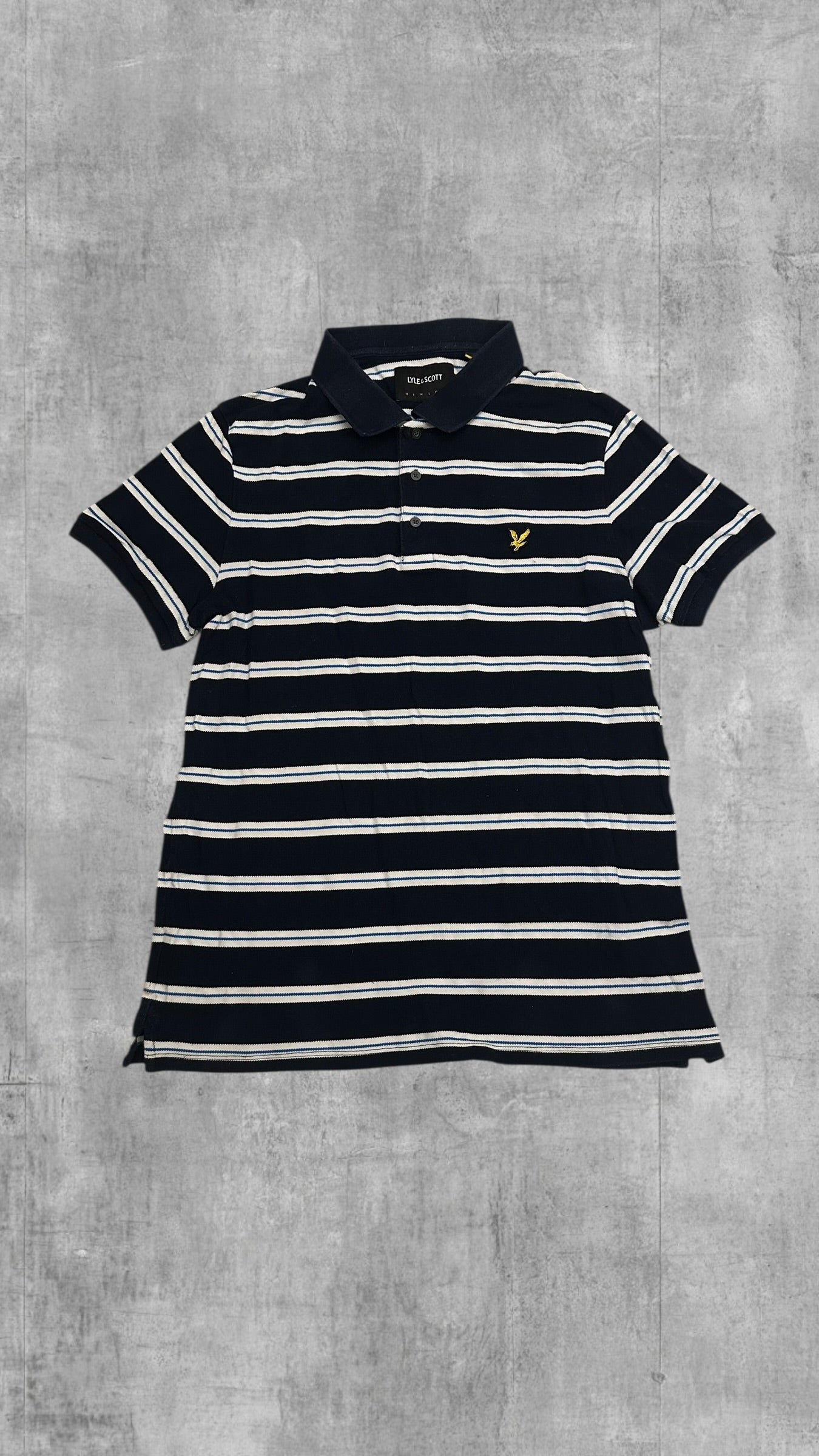 Lyle & Scott Polo Shirt Navy Blau Weiß XL