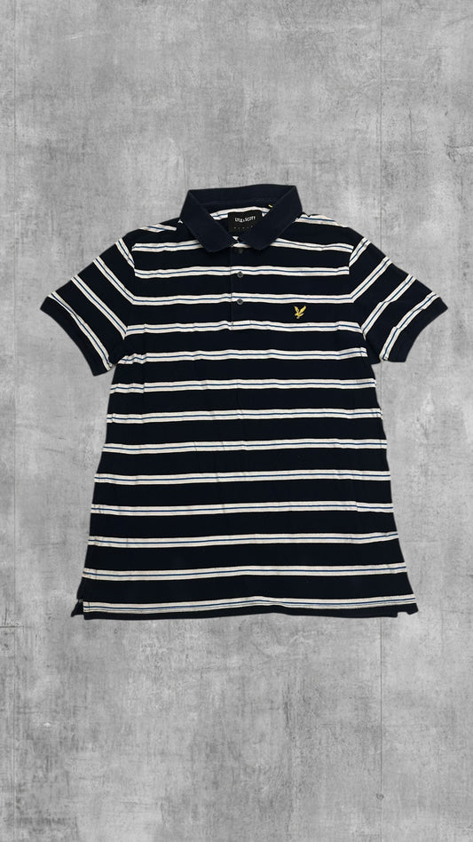 Lyle & Scott Polo Shirt Navy Blau Weiß XL