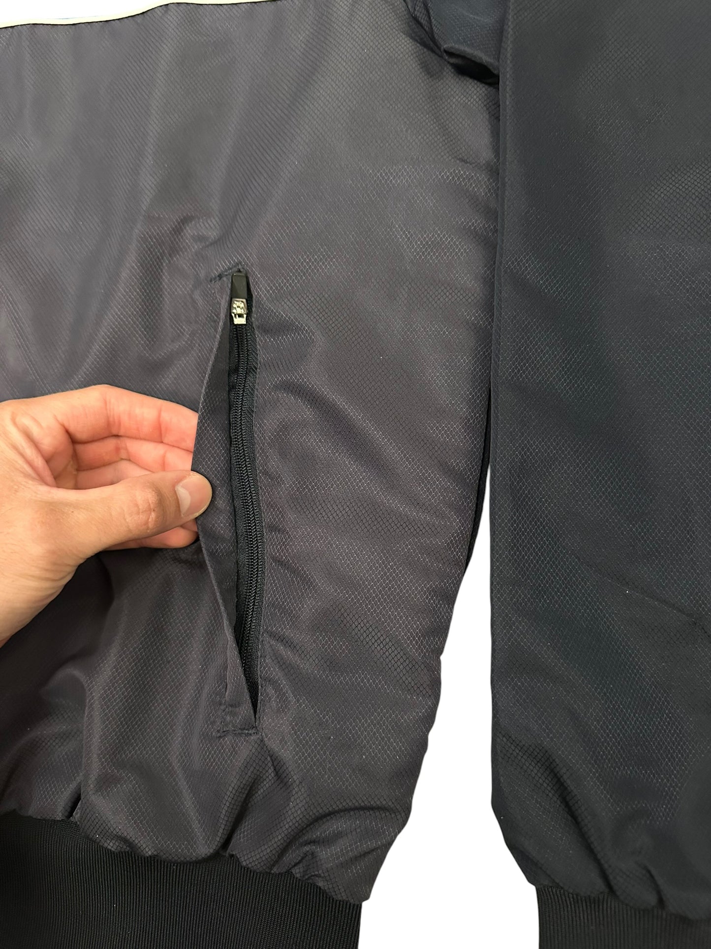 Sergio Tacchini Trainingsjacke Windbreaker Regenjacke Schwarzblau Weiß Türkis XL