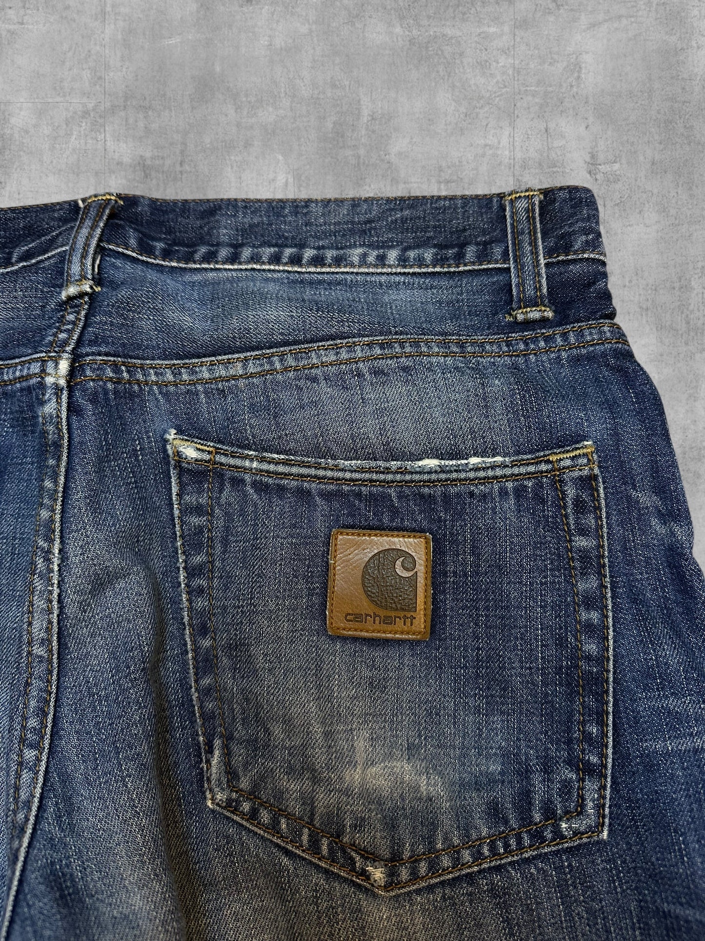 Carhartt Klondike Jeans Dunkelblau W31 L30 gekürzt