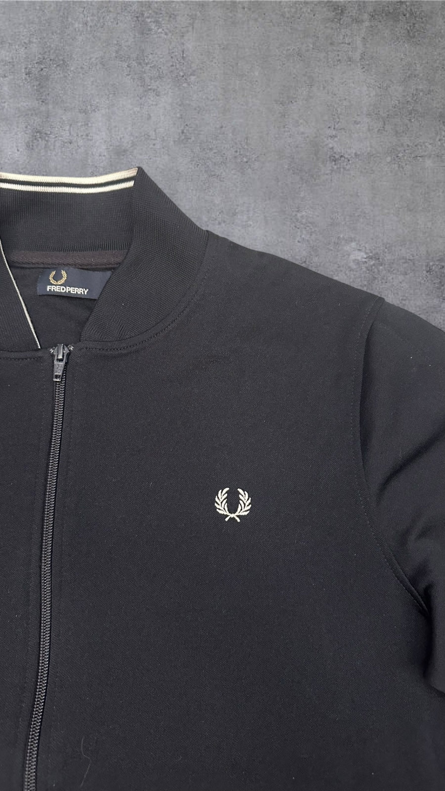 Fred Perry Trainingsjacke Zip Jacke Schwarz L