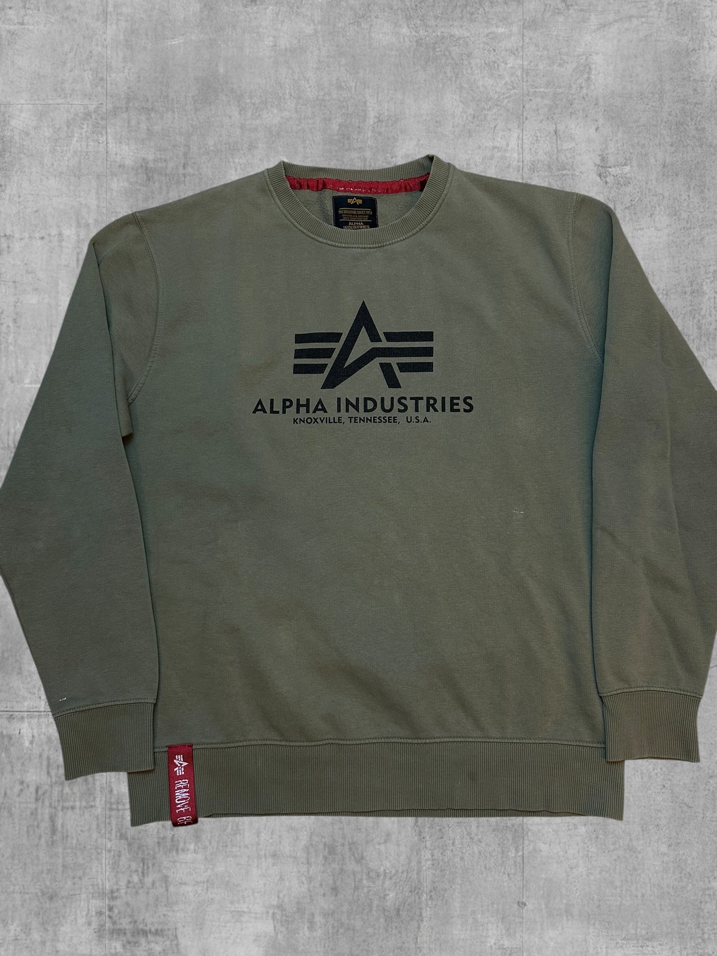 Alpha Industries Sweatshirt Khaki Schwarz L