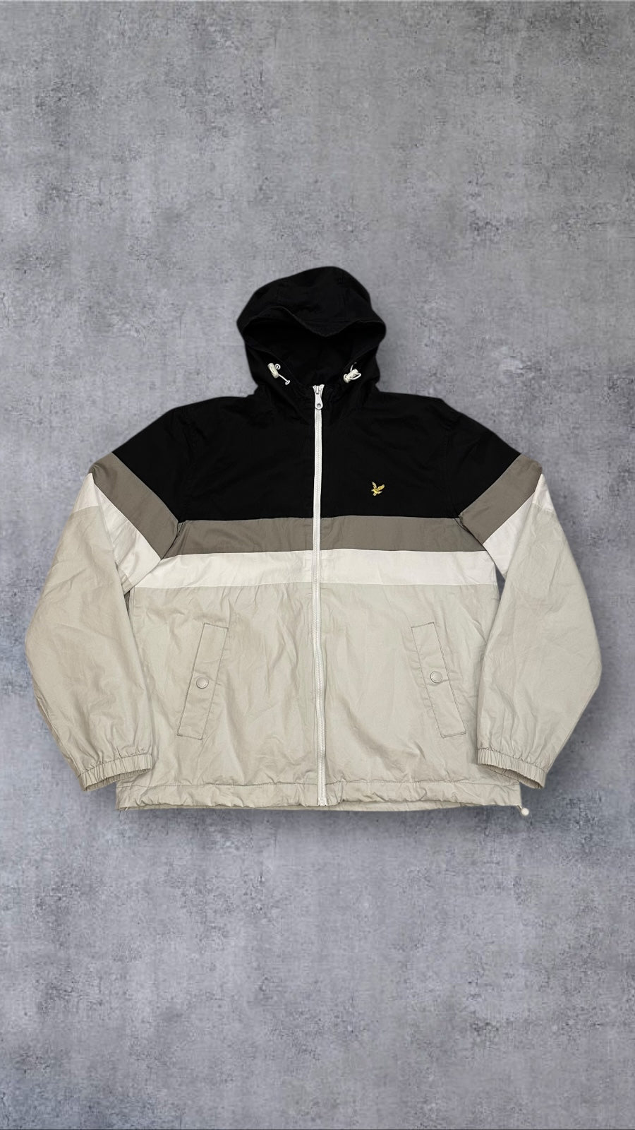 Lyle & Scott Windbreaker Schwarz Weiß M