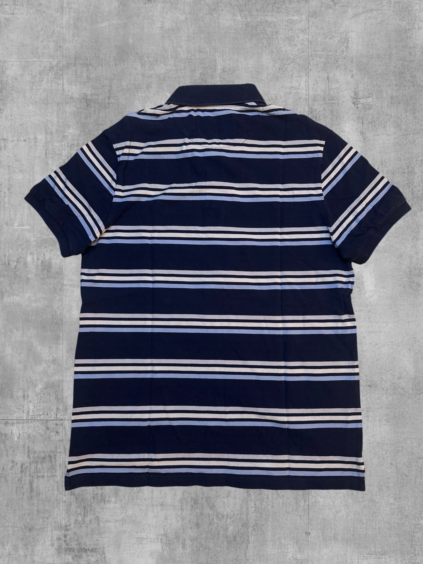 Lyle & Scott Polo Shirt Navy Blau Gestreift M