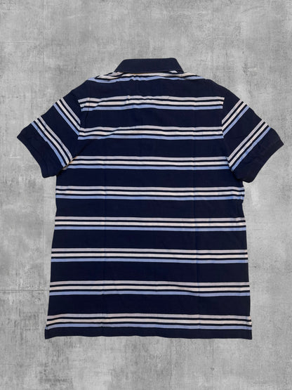 Lyle & Scott Polo Shirt Navy Blau Gestreift M