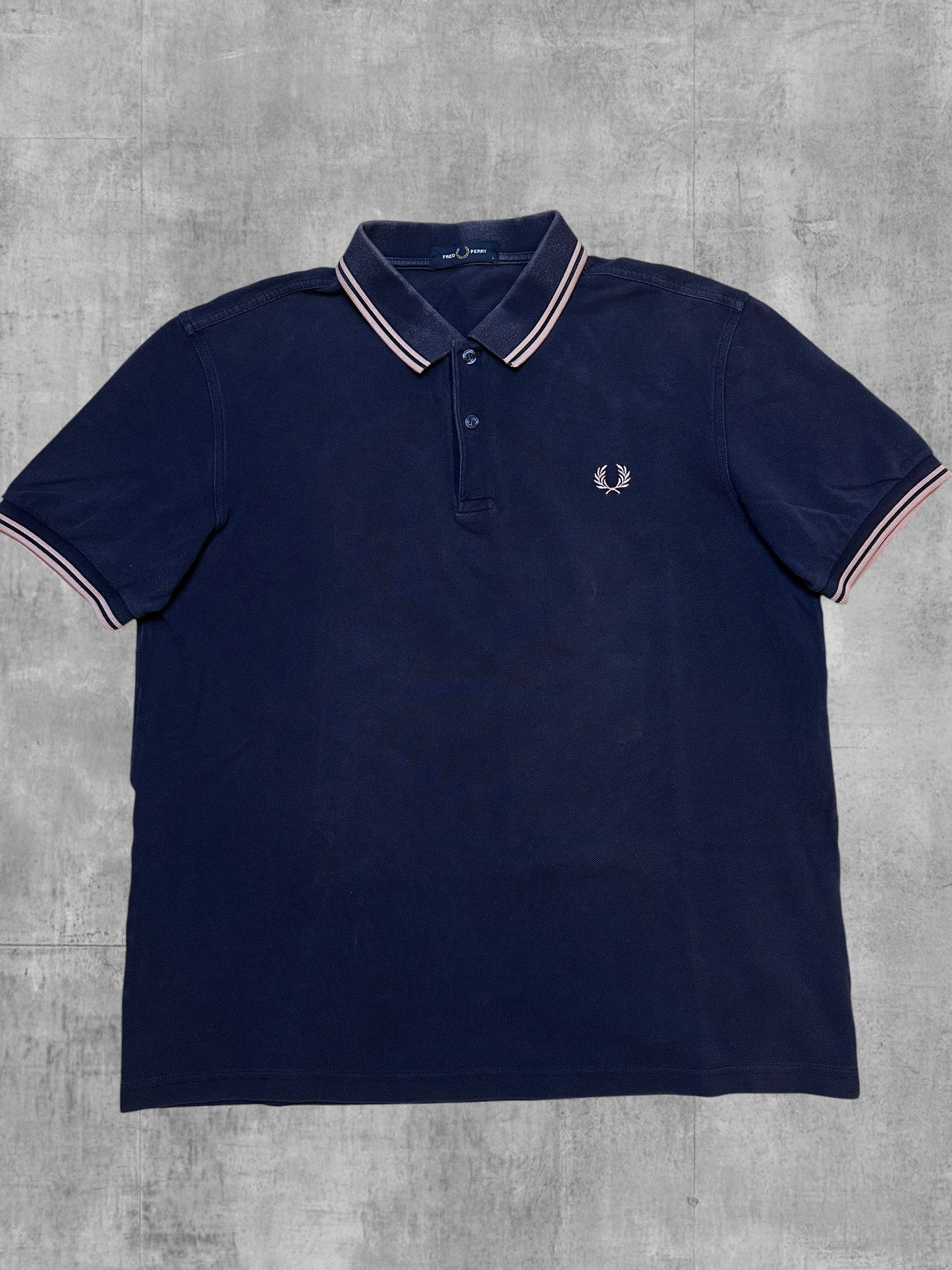 Fred Perry Polo Shirt Schwarzblau Rose L