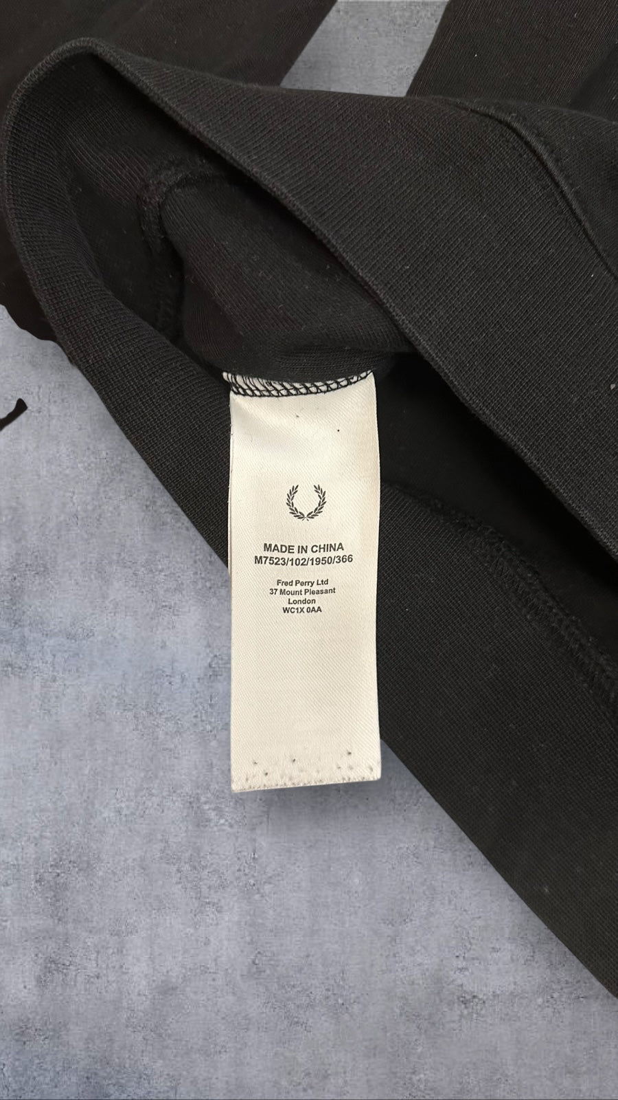 Fred Perry Sweatshirt Schwarz M