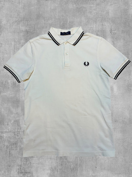 Fred Perry Polo Bianco Nero S