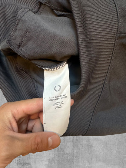 Fred Perry Trainingsjacke Taped Grau Schwarz Weiß S