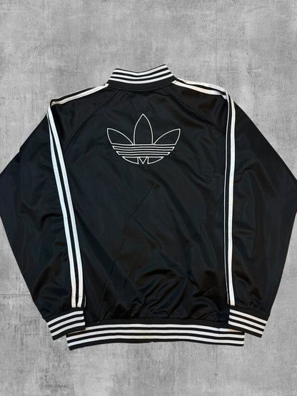Adidas Backprint Firebird Trainingsjacke Schwarz Weiß L