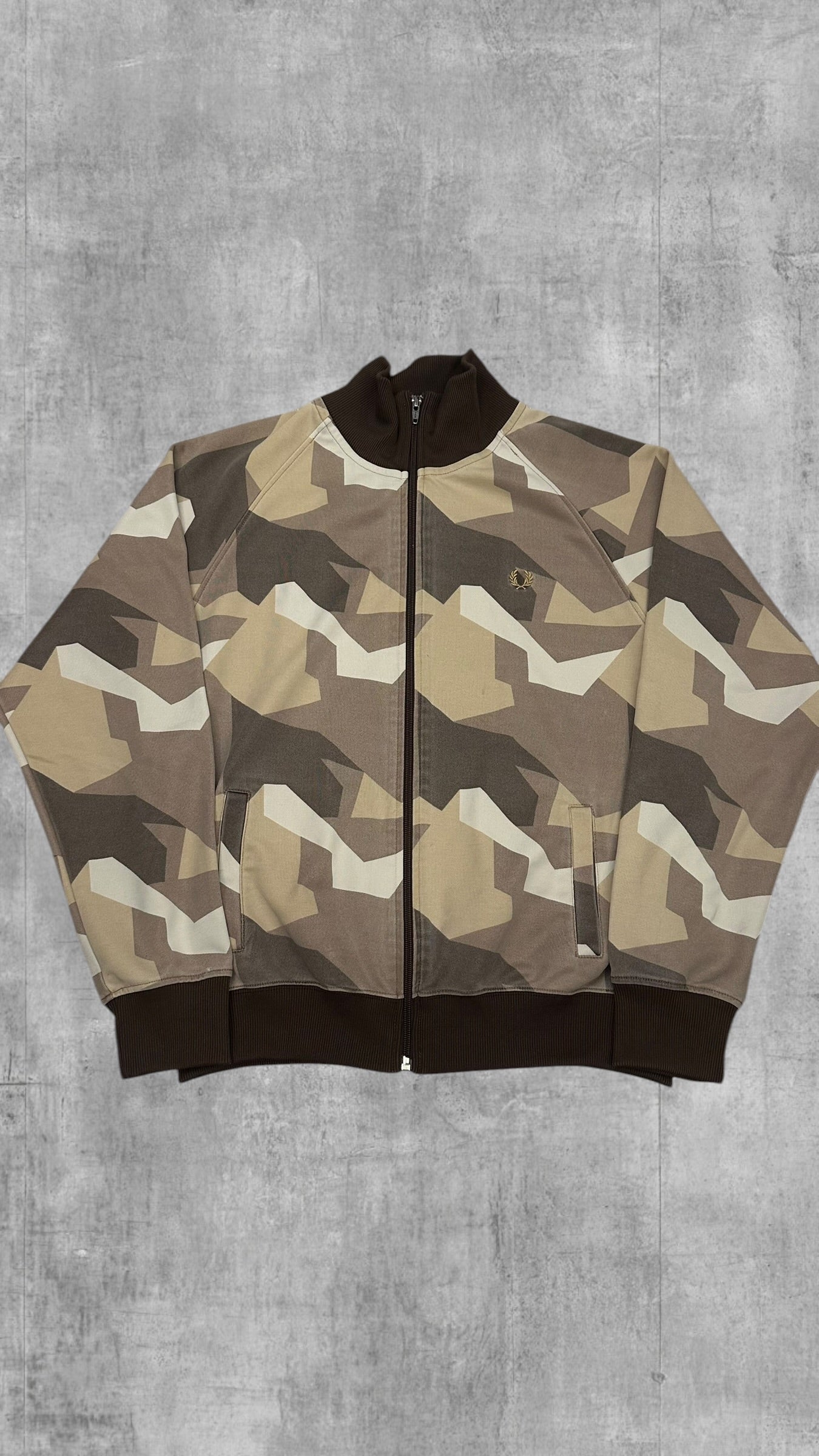 Fred Perry Trainingsjacke Zip Jacke Braun M