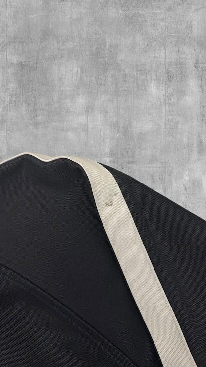 Vintage Fred Perry Trainingsjacke Taped Zip Jacke Schwarz Weiß L