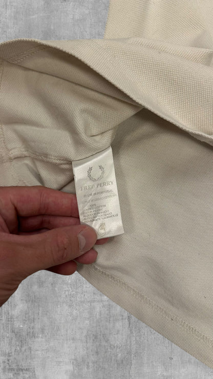 Fred Perry Polo Shirt Creme Weiß S