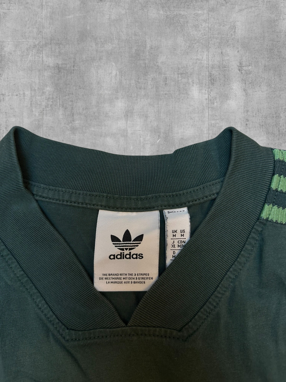 Adidas Vintage T-Shirt Dark Green M-L