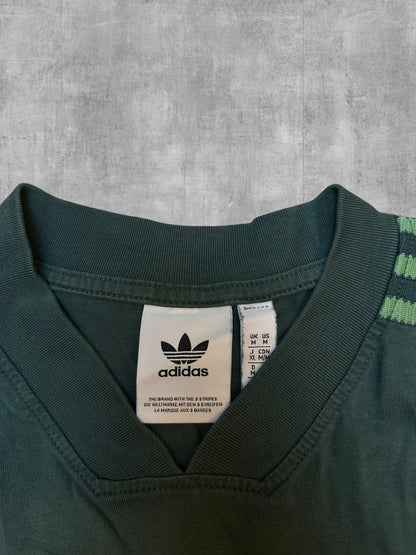 Adidas Vintage T-Shirt Dark Green M-L