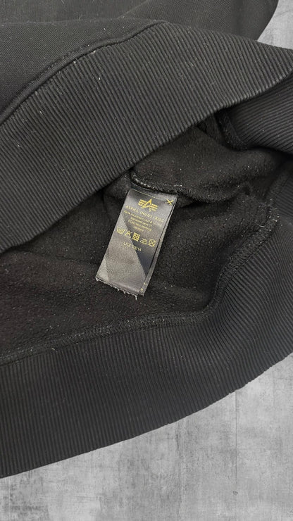Alpha Industries Sweatshirt Schwarz Weiß L