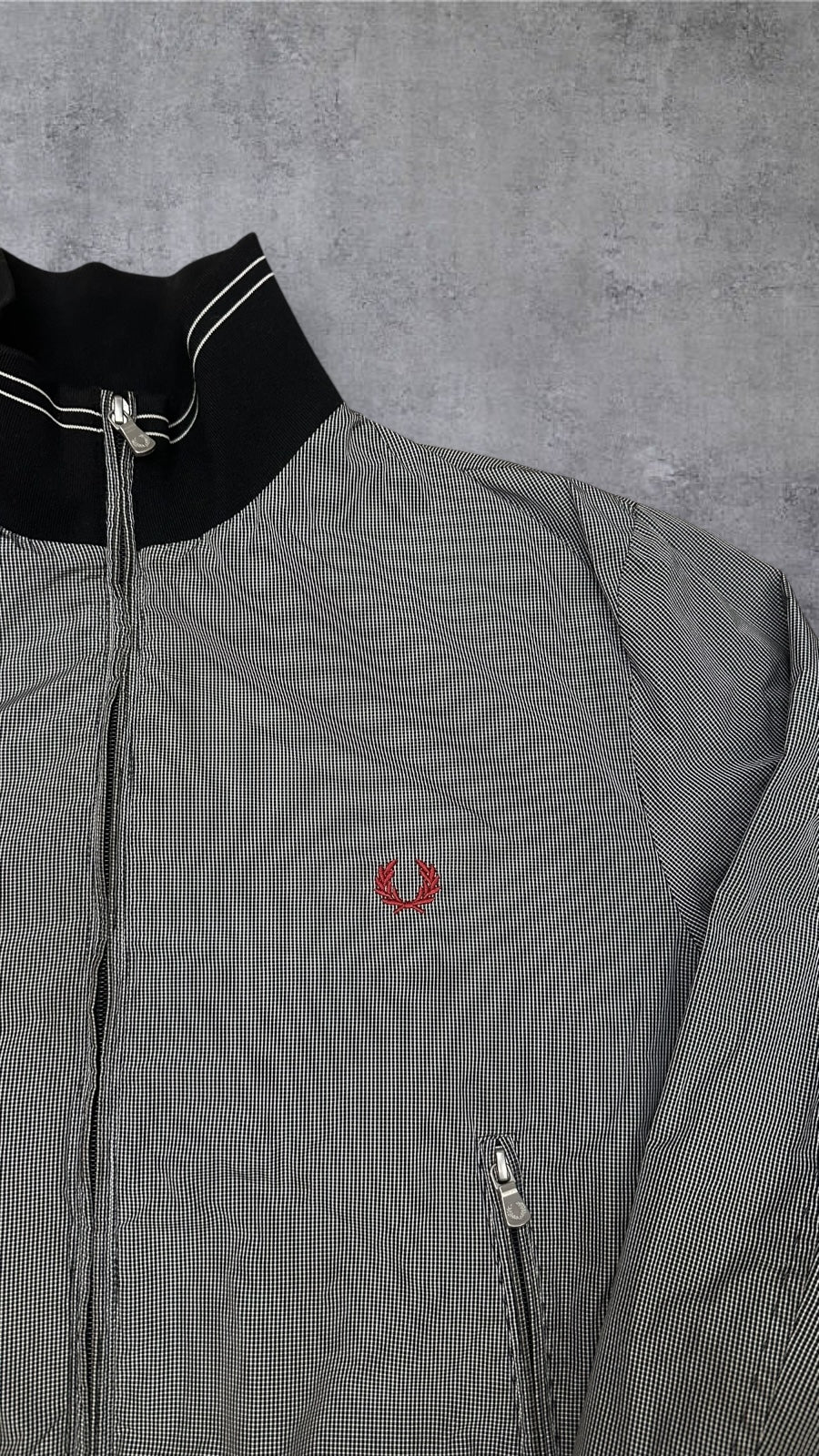 Fred Perry Bomberjacke Silber Grau Damen XL