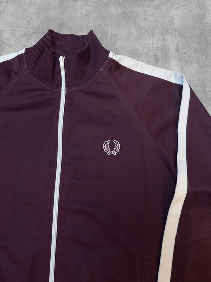 Fred Perry Trainingsjacke Taped Weinrot M