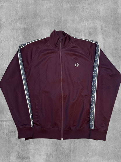 Fred Perry Trainingsjacke Taped Weinrot L