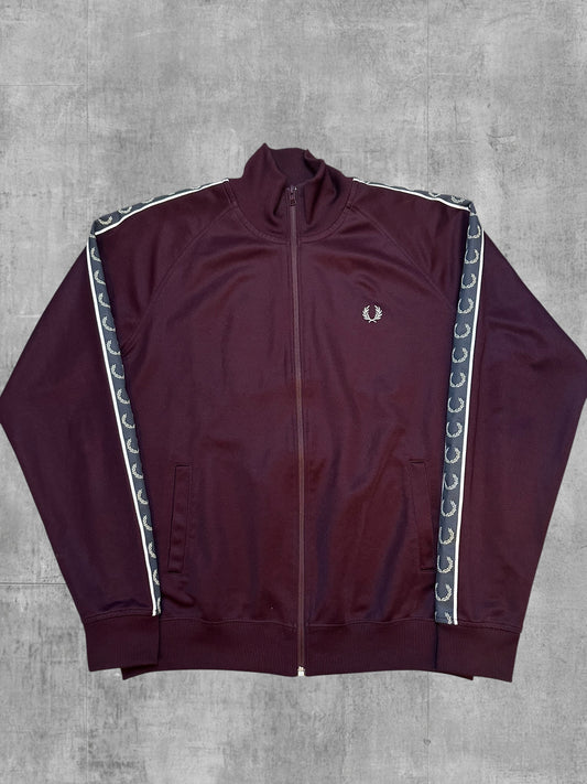 Fred Perry Trainingsjacke Taped Weinrot L