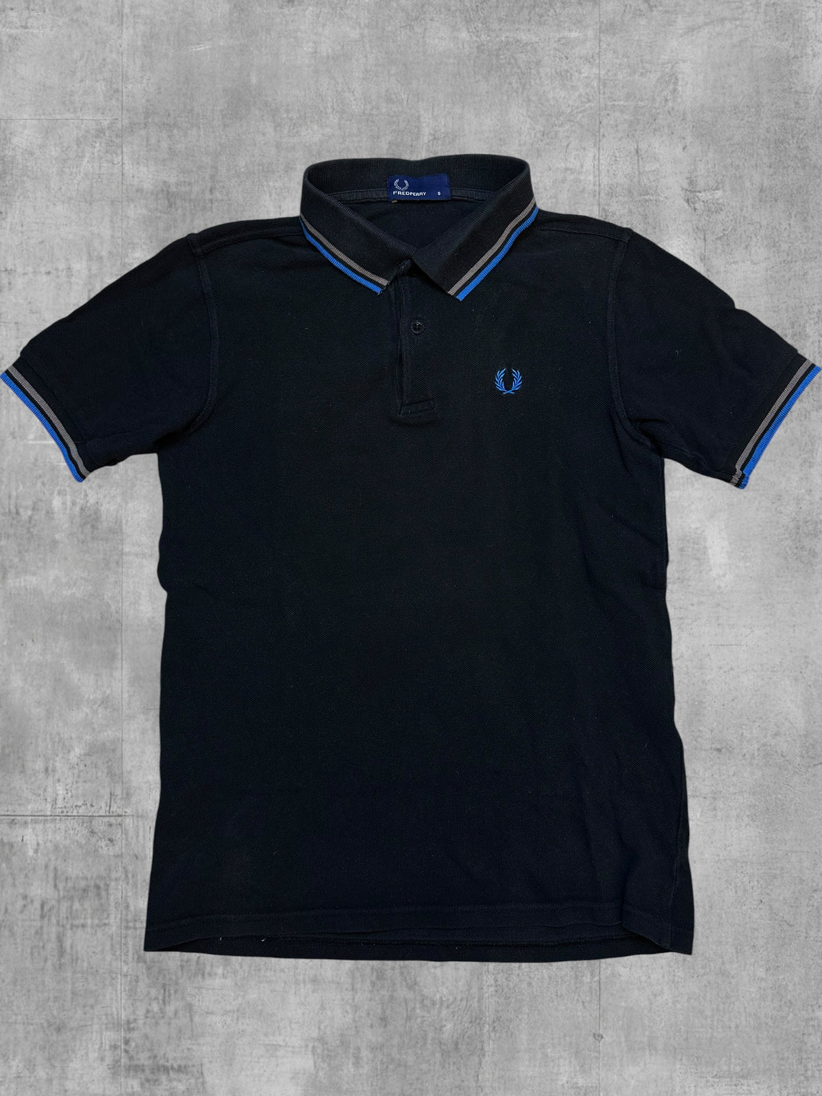 Fred Perry Polo Shirt Schwarz Blau S