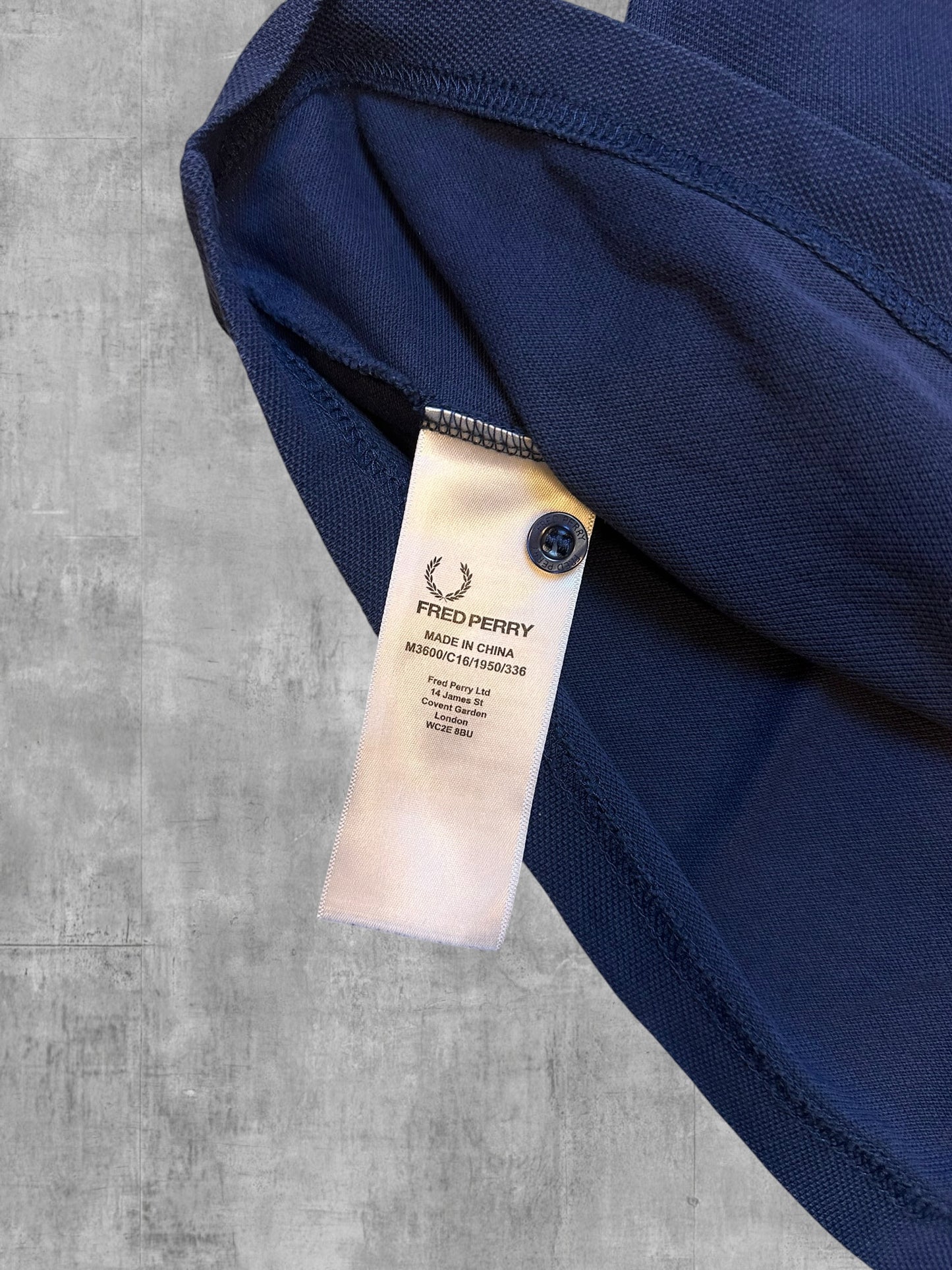 Fred Perry Polo Shirt Navy Blau Weiß XXL