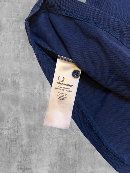 Fred Perry Polo Shirt Navy Blau Weiß XXL