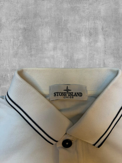 Stone Island Polo Shirt Weiß XS