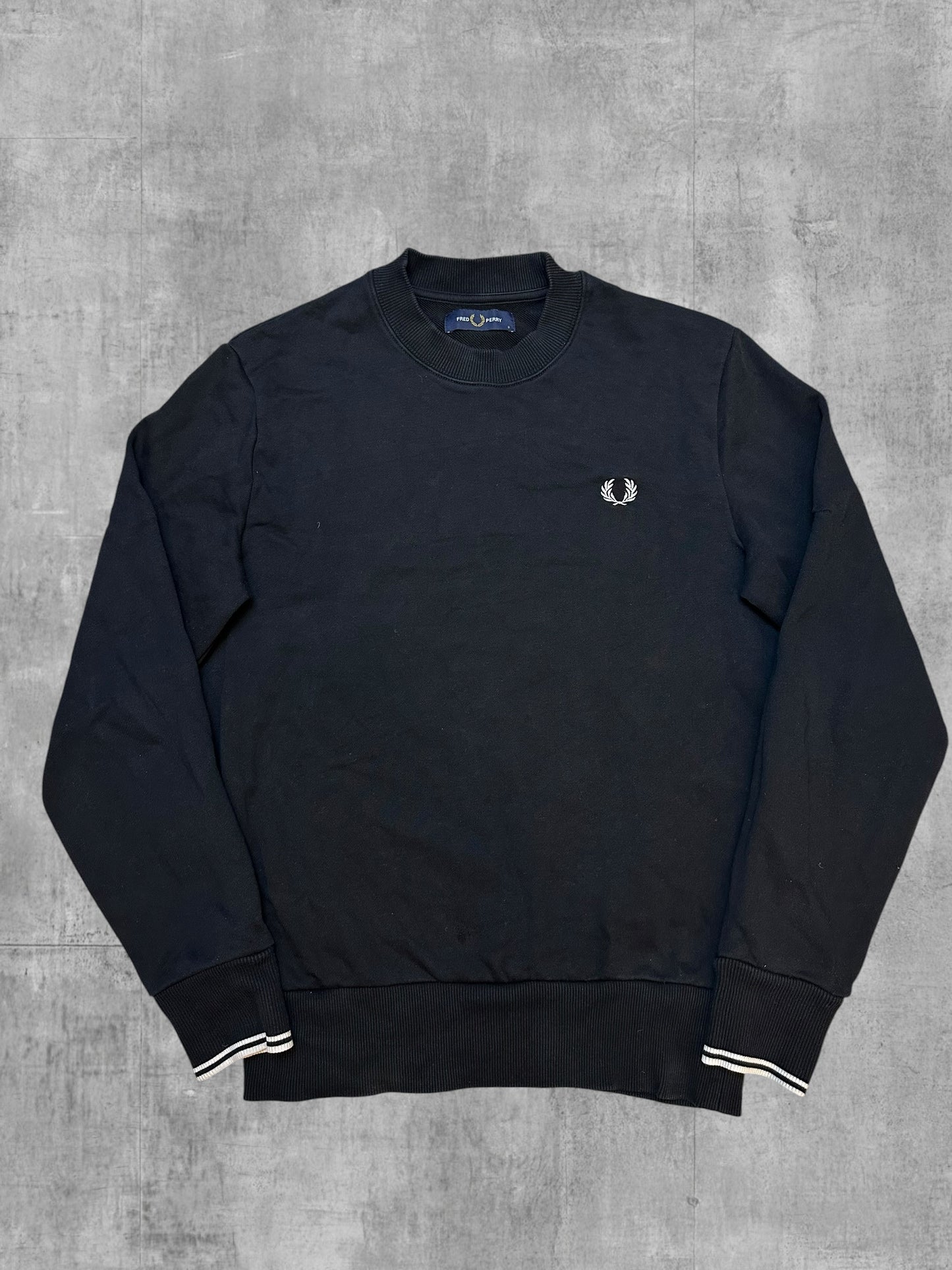 Fred Perry Sweatshirt Schwarz Weiß S