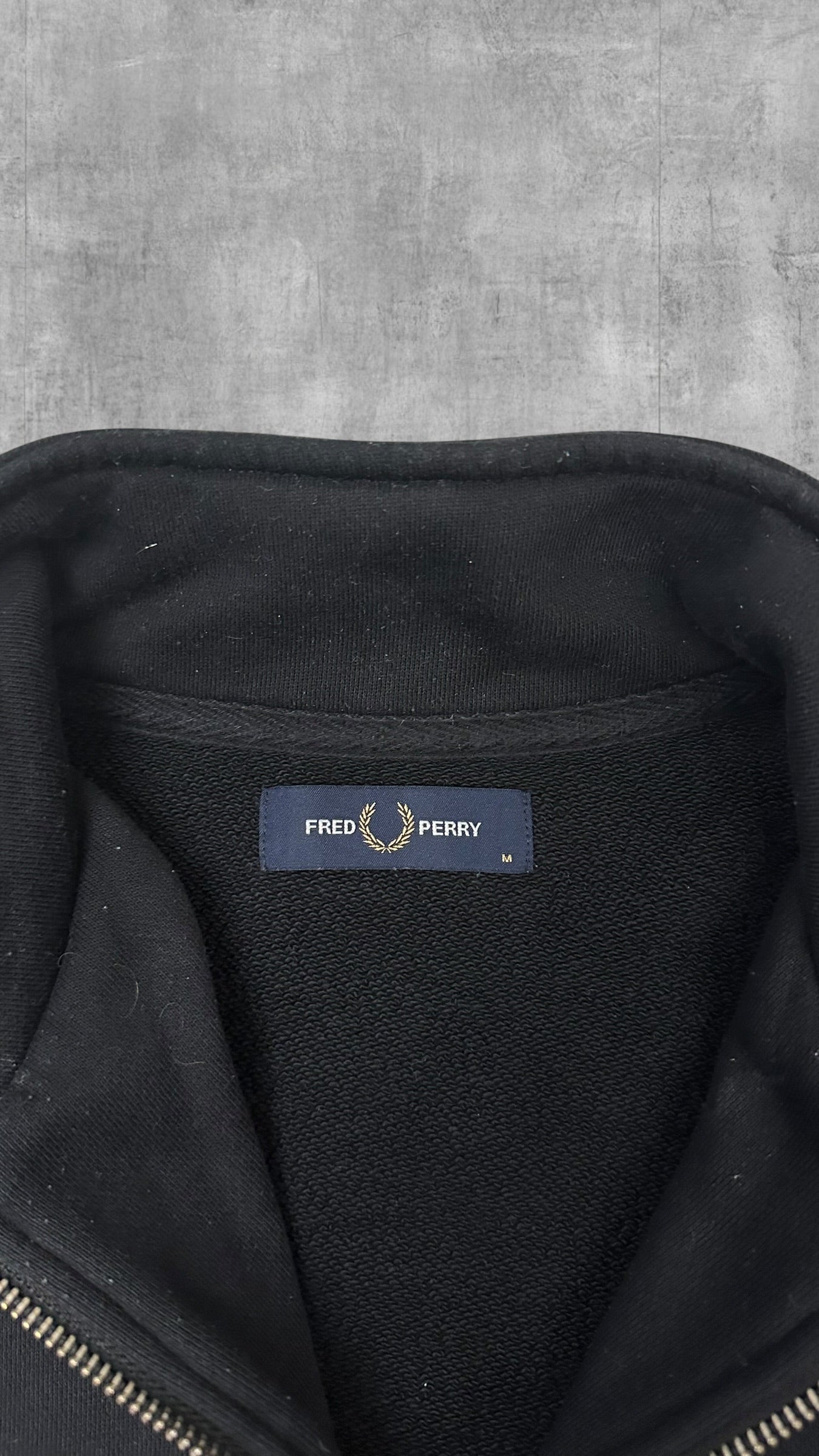 Fred Perry Half / Quarter zip Pullover Schwarz M