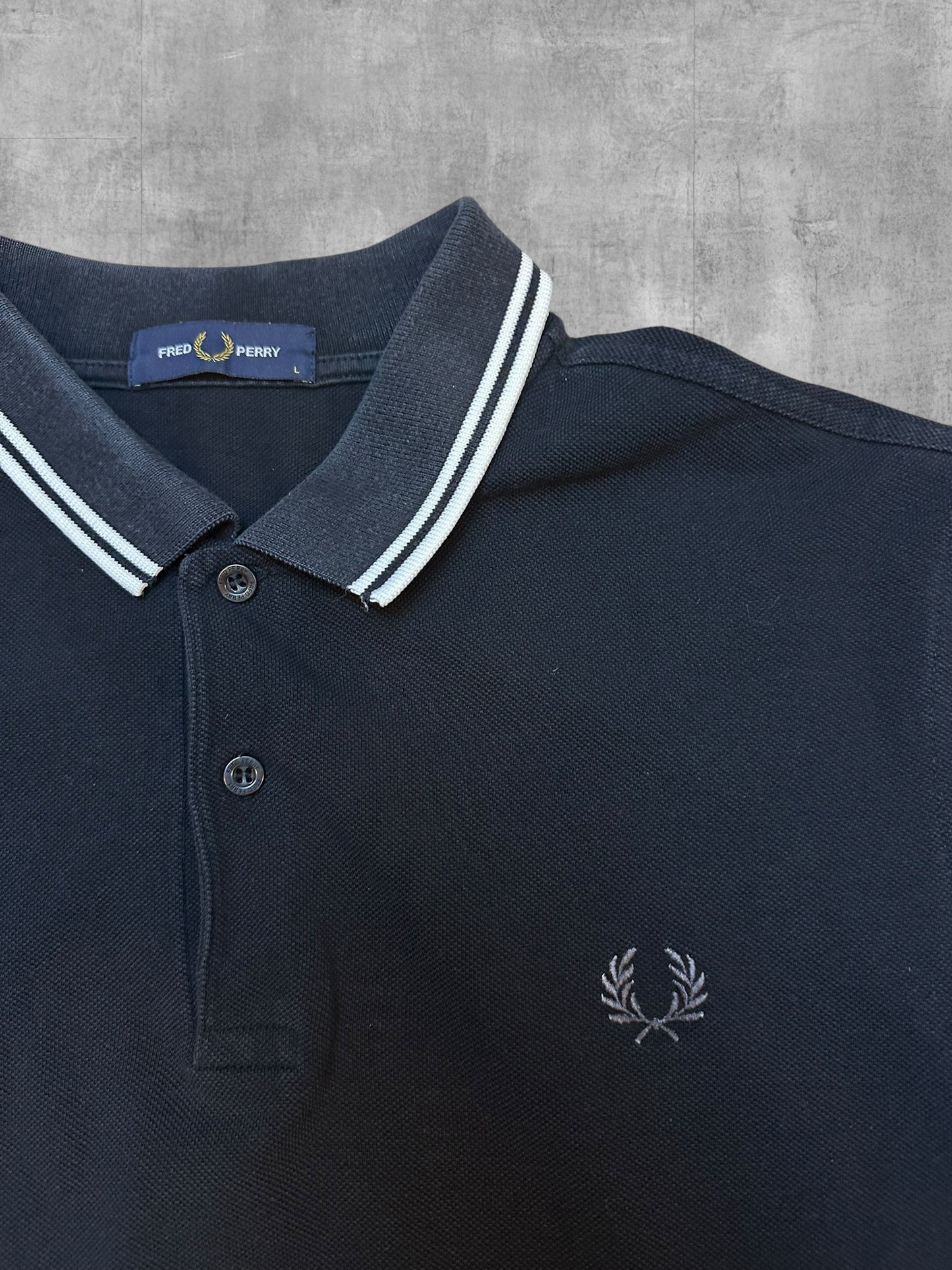Fred Perry Polo Shirt Schwarz L