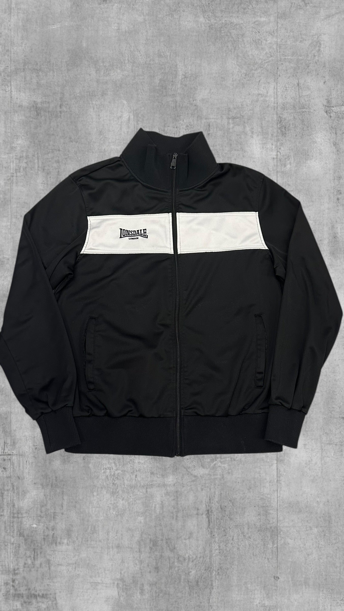 Lonsdale London Trainingsjacke Schwarz Weiß L
