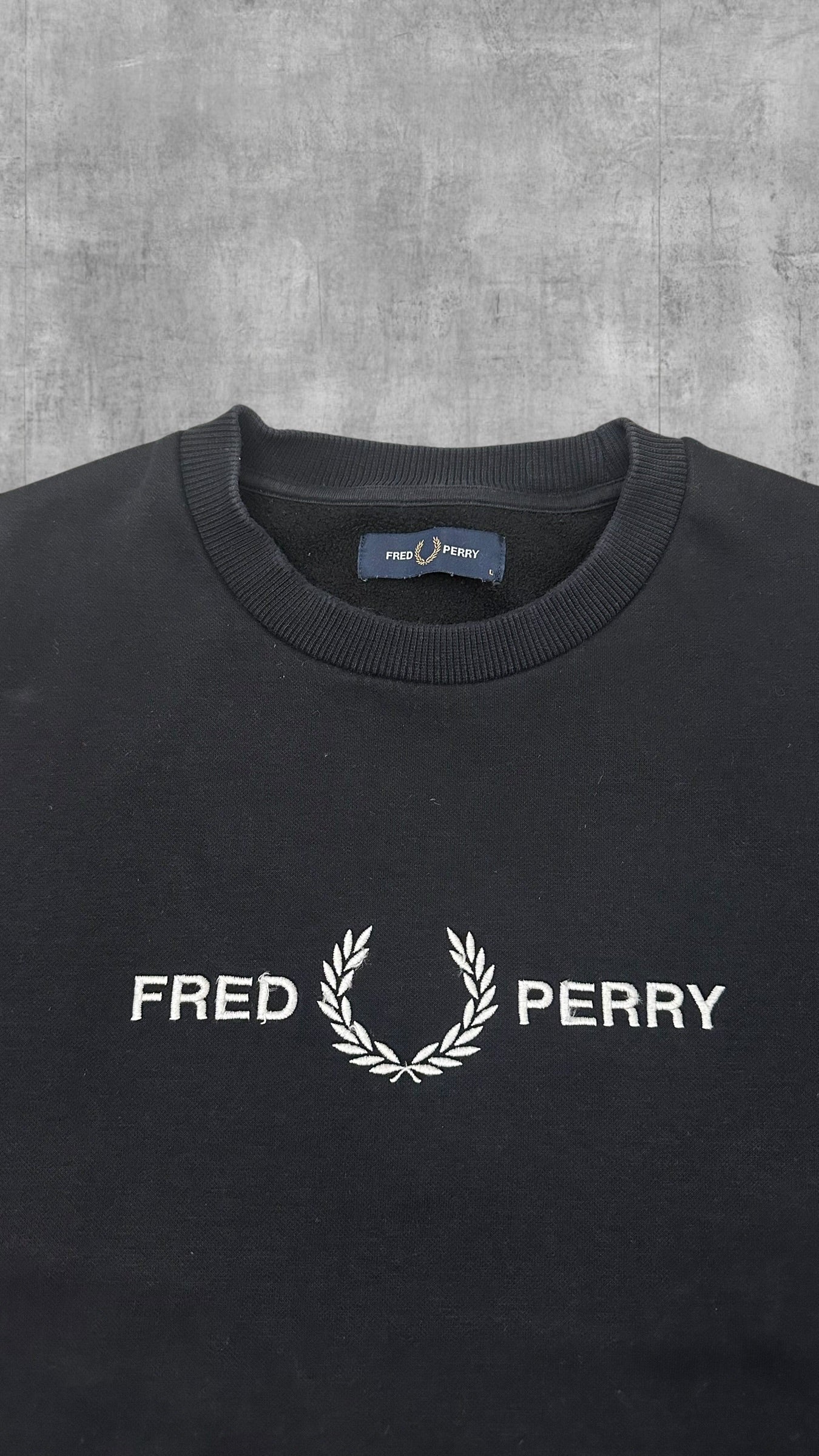 Fred Perry Sweatshirt Schwarz L
