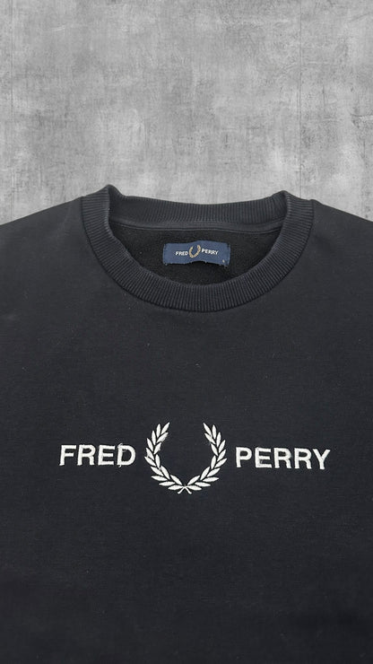 Fred Perry Sweatshirt Schwarz L