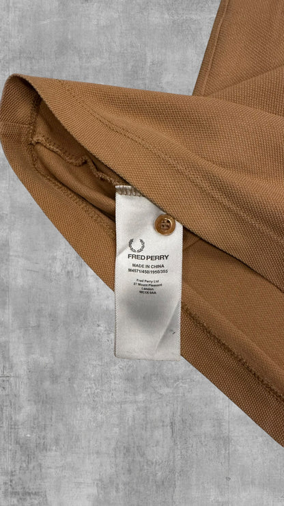 Fred Perry Polo Shirt Braun Schwarz L