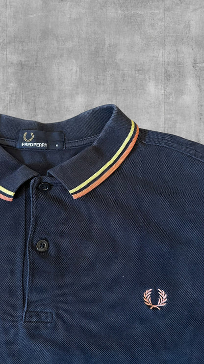 Fred Perry Polo Shirt Schwarz Orange M