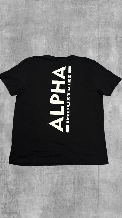 Alpha Industries T-Shirt Schwarz Backprint XXL