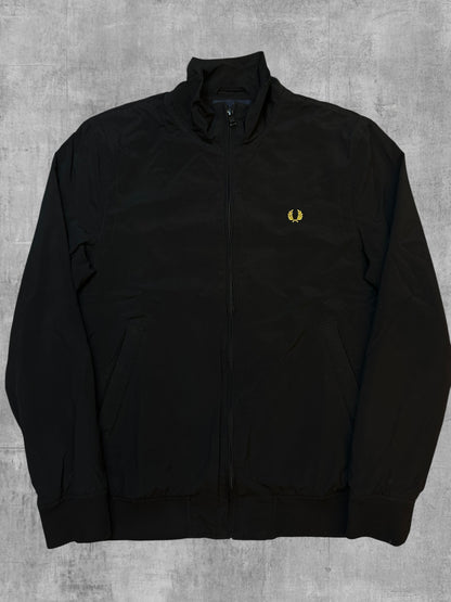 Fred Perry Bomberjacke Regenjacke Gefüttert Schwarz Gold S