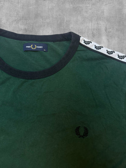 Fred Perry T-Shirt Taped Dunkelgrün XL